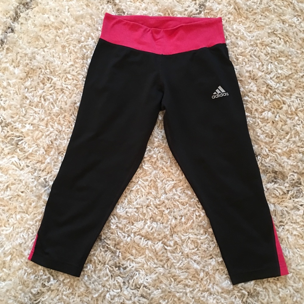 Cropped Pink Adidas Workout Leggings